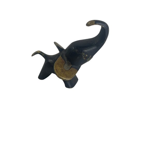 Vintage Bronze Elephant Figurine Decorative Collectible Miniature - Picture 4 of 8